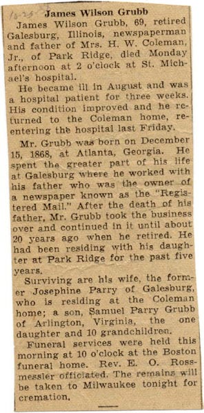 j w grubb obit